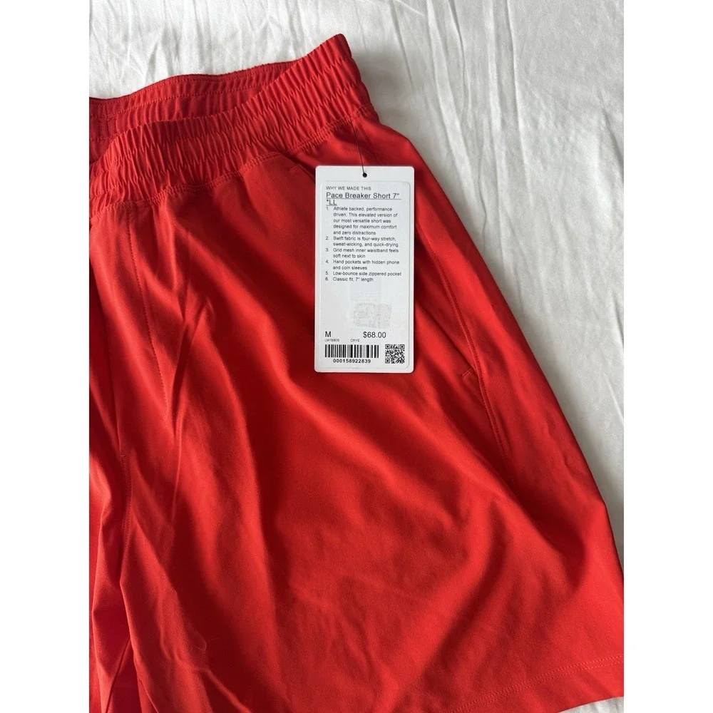 New Lululemon Medium Pace Breaker Short 7